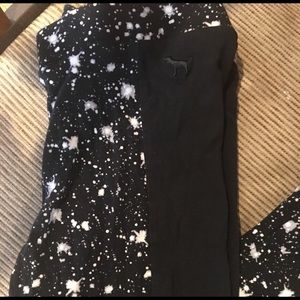 VS Pink Galaxy Leggings Size Med